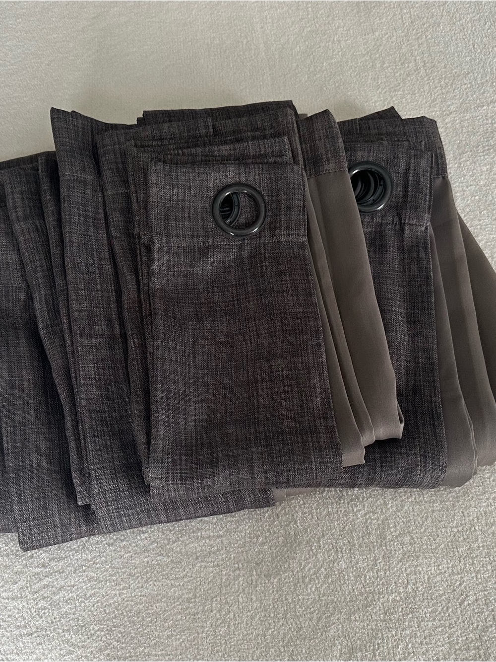 Target dark grayish brown curtain panels (panels)